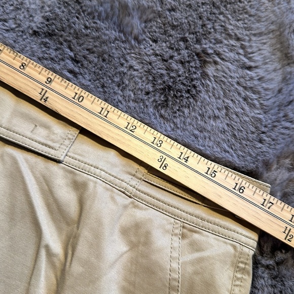 Escada Cotton Silk Blend tan with fun waist slight stretch pants sz 40 / us 10 - Picture 10 of 12
